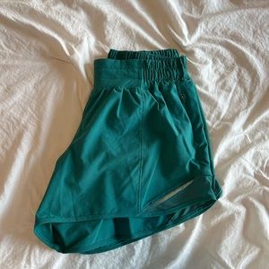 Lululemon LR Hotty hot shorts - EUC -  size 6 - Teal Lagoon